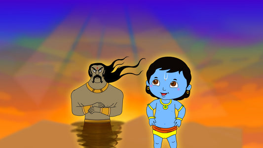 Krishna and Trinavart